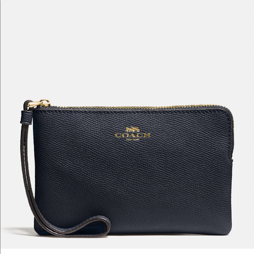 Coach Corner Zipper Wristlet NWT